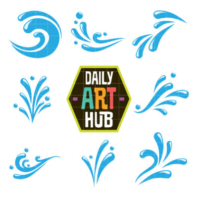 Water Abstract Clip Art Set