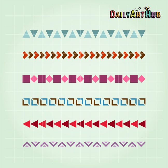 Geometric Borders Clip Art Set – Daily Art Hub – Free Clip Art Everyday