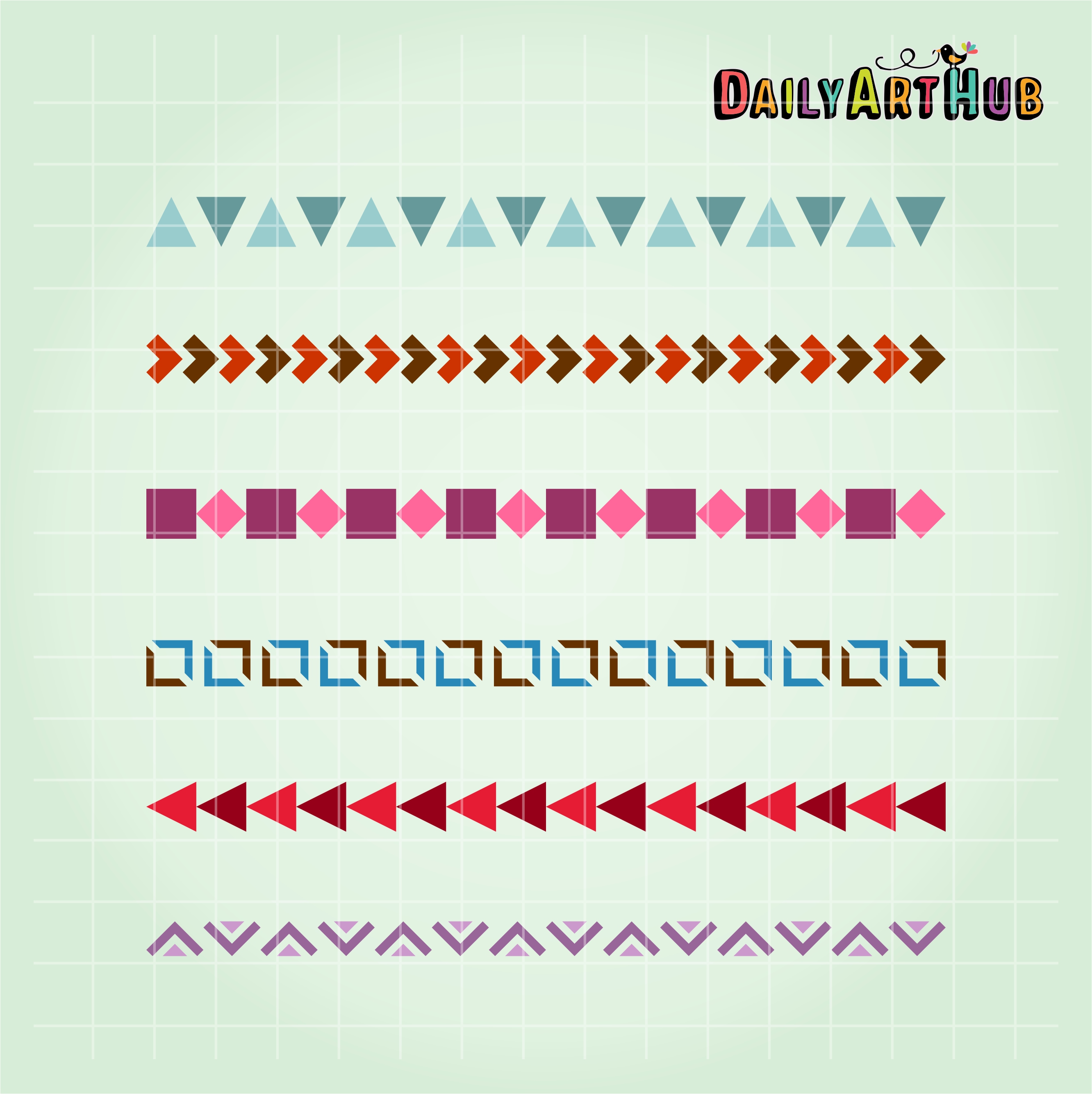 Geometric Borders Clip Art Set Daily Art Hub Free Clip Art Everyday