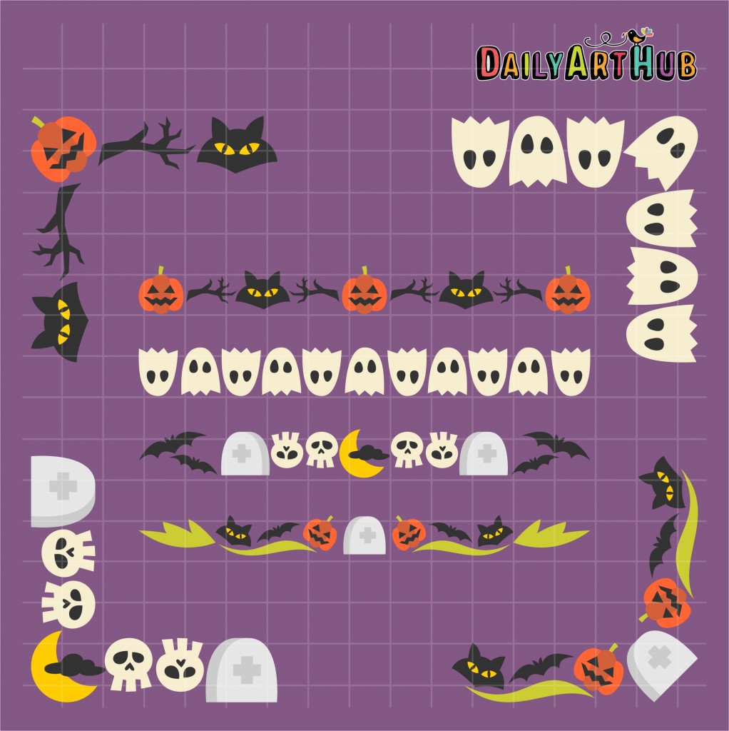 Halloween Borders And Corners Clip Art Set – Daily Art Hub // Graphics ...