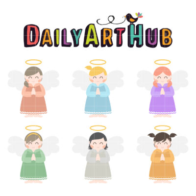 Angels Clip Art Set