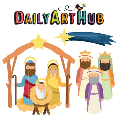 Birth of Jesus Christ Clip Art Set
