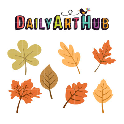 Autumn Leaves Clip Art Set