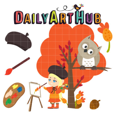 Autumn Painter Clip Art Set