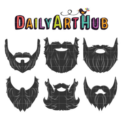 Beard Styles Clip Art Set