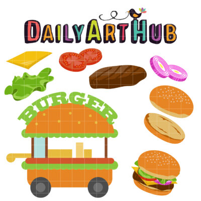 Burger Clip Art Set
