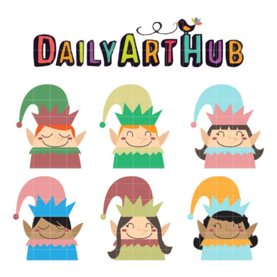 Happy Dwarfs Clip Art Set