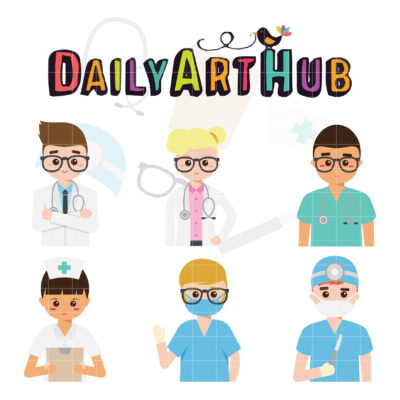 Hospital Heroes Clip Art Set