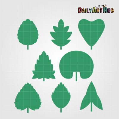 Leaf Shapes Clip Art Set