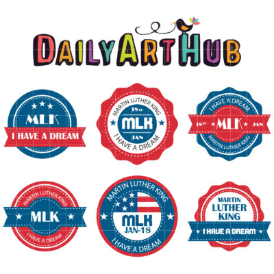 Martin Luther King Day Clip Art Set