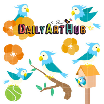 Parrot Clip Art Set