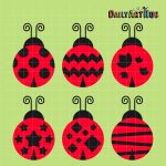 Patterned Ladybugs Clip Art Set – Daily Art Hub // Graphics, Alphabets ...