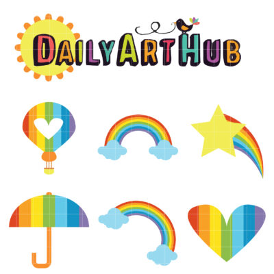 Rainbowgasm Clip Art Set