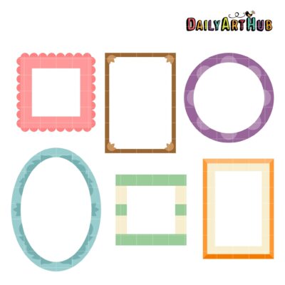 Simple Frames Clip Art Set