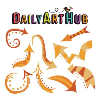 Stylish Arrows Clip Art Set