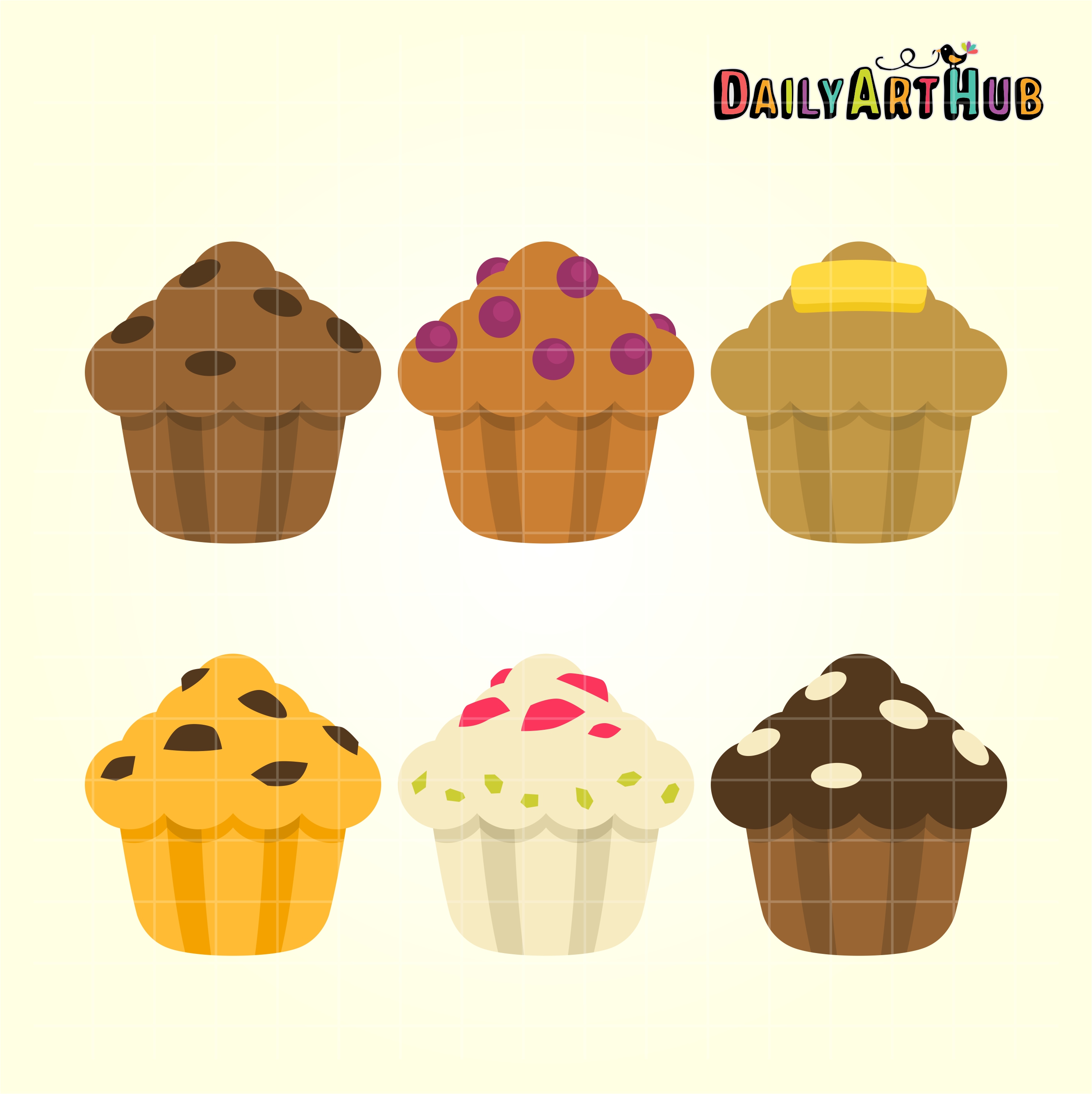 Yummy Muffins Clip Art Set Daily Art Hub Free Clip Art Everyday