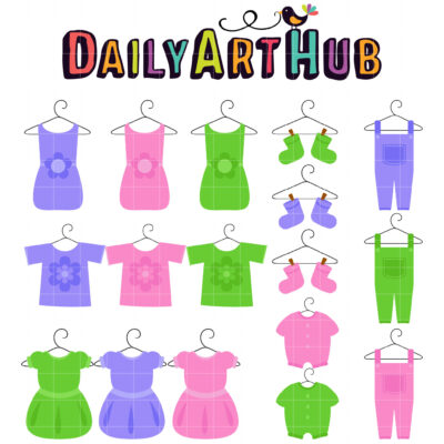 Baby Clothes Clip Art Set