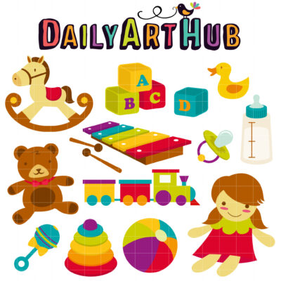 Baby Toys Clip Art Set