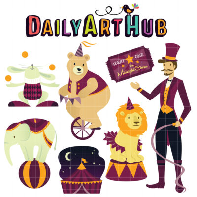 Midnight Circus Clip Art Set