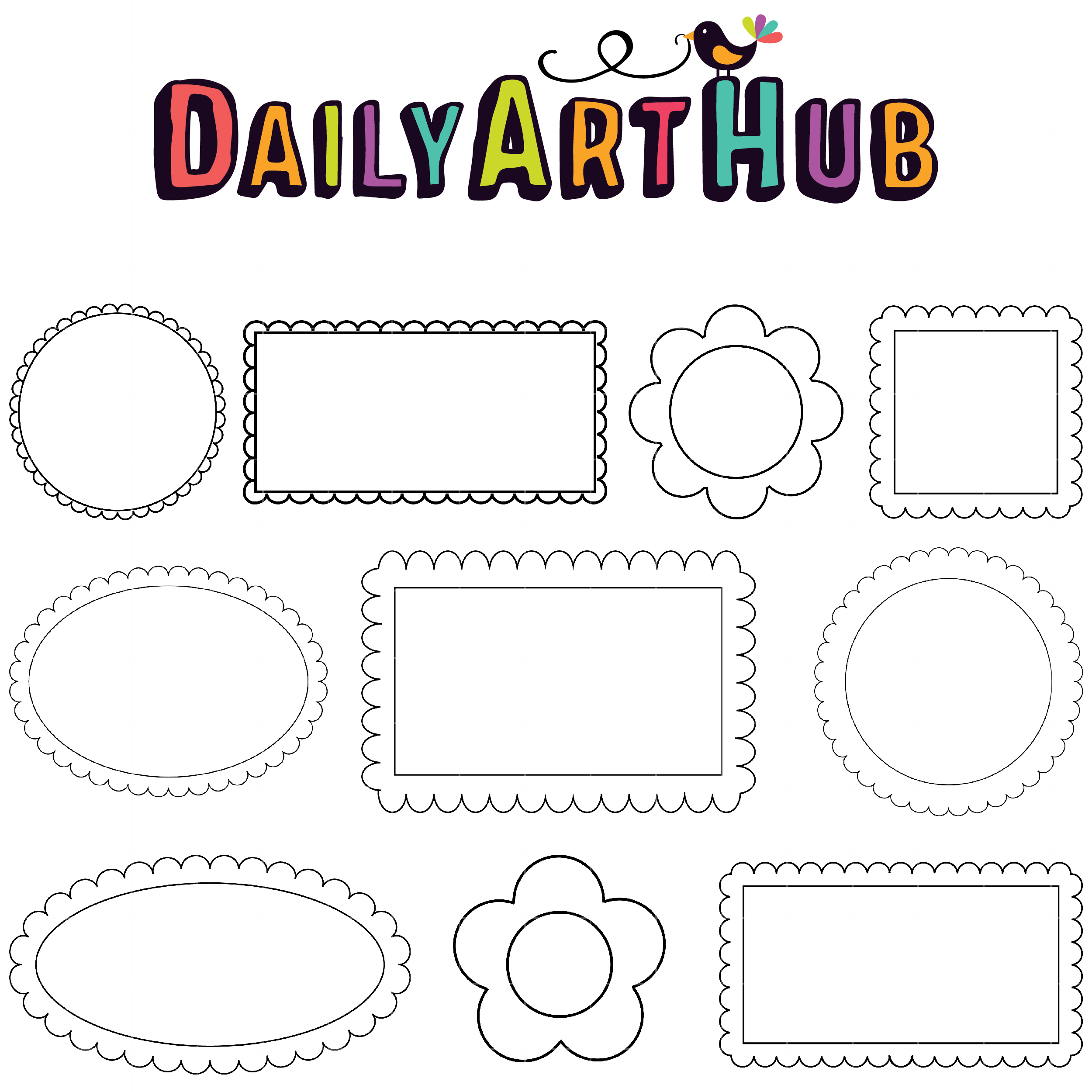 Doodle Frames Clip Art Set Daily Art Hub Free Clip Art Everyday
