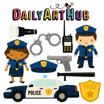 Little Police Clip Art Set