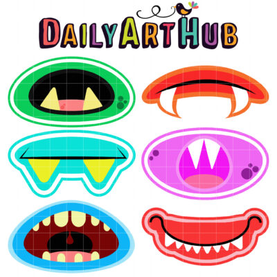 Monster Mouths Clip Art Set
