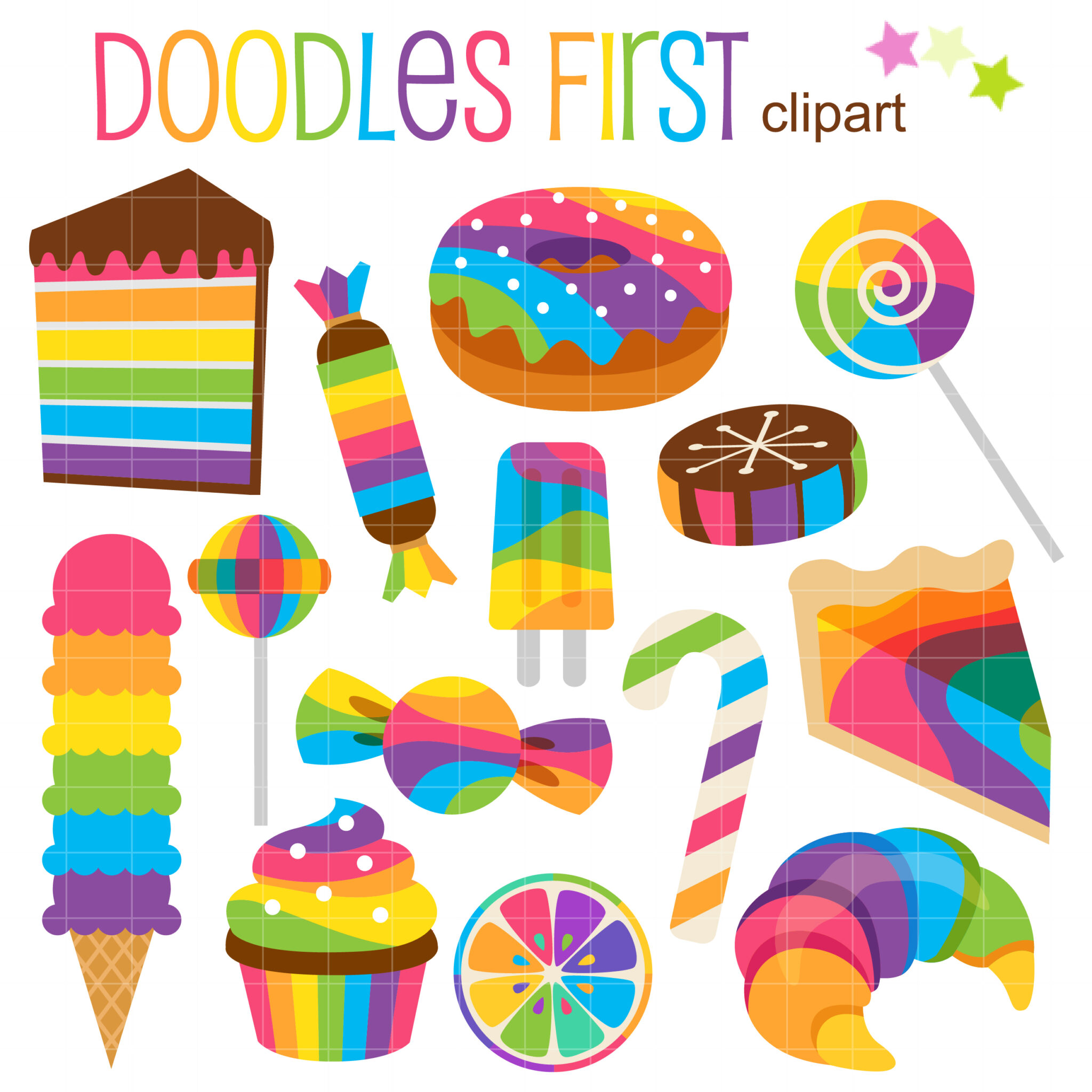 Rainbow Food Clip Art Set – Daily Art Hub // Graphics, Alphabets & SVG