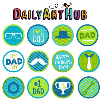 Dad Day Clip Art Set