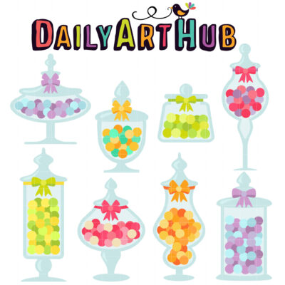 Candy Jars Clip Art Set