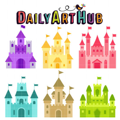 Dreamy Castles Clip Art Set