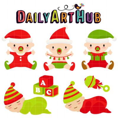 Holiday Babies Clip Art Set