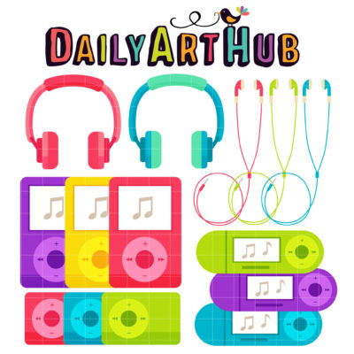 Music on the Go Clip Art Set