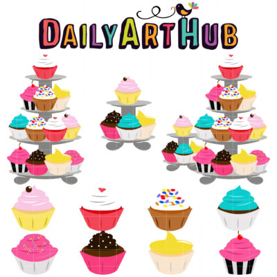 Cupcakes Clip Art Set