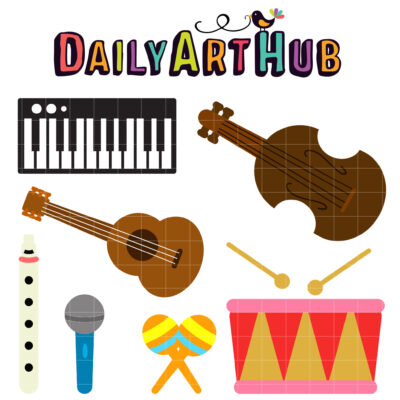 Musical Instruments Clip Art Set