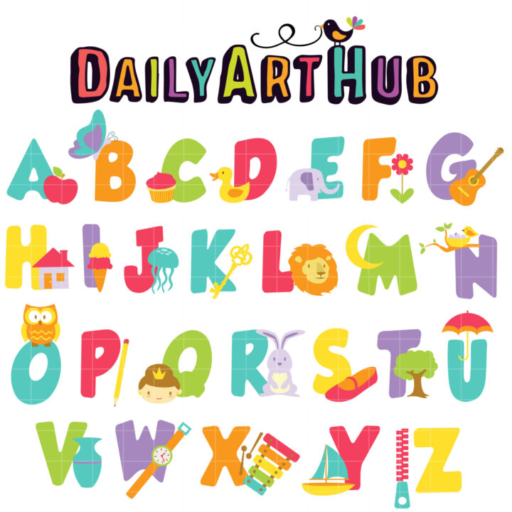 Letters Clip Art Set – Daily Art Hub // Graphics, Alphabets & SVG