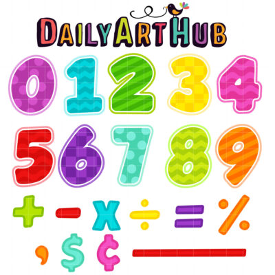 Fun Learning Math  Clip Art Set