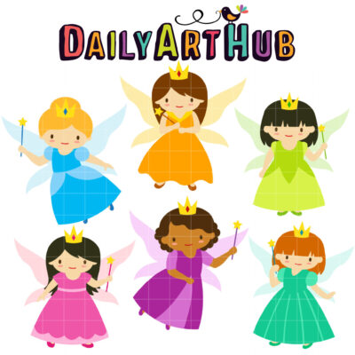 Fairy Princess Clip Art Set