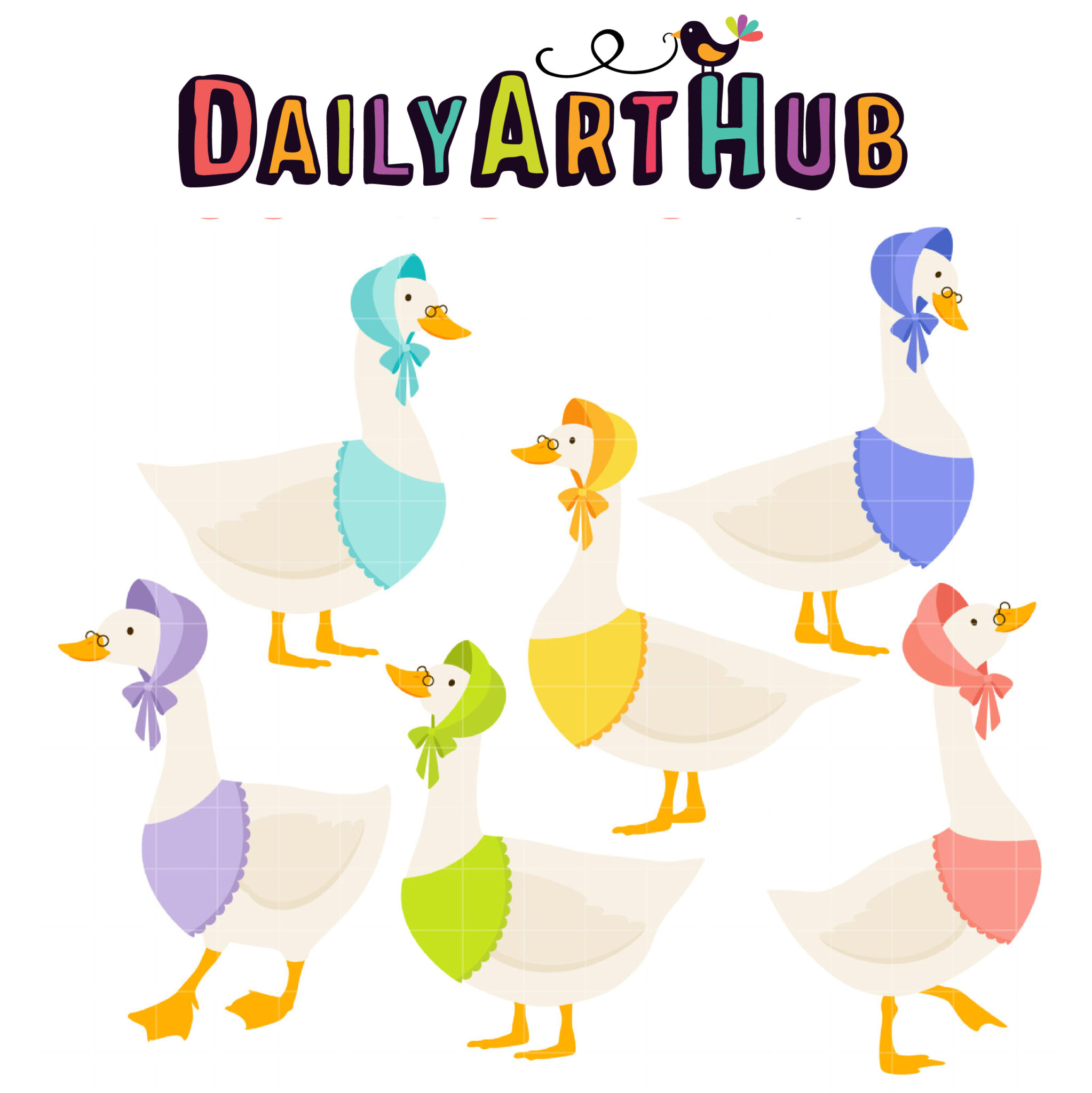 Granny Goose Clip Art Set