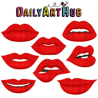 Luscious Lips Clip Art Set