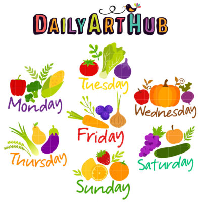 Healthy Days Clip Art Set