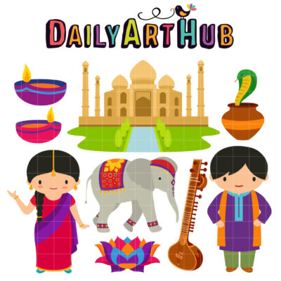 Incredible India Clip Art Set