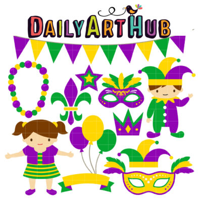 Mardi Gras Clip Art Set