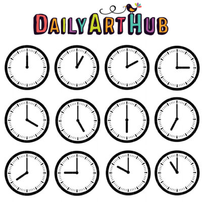 Time Zones Clip Art Set