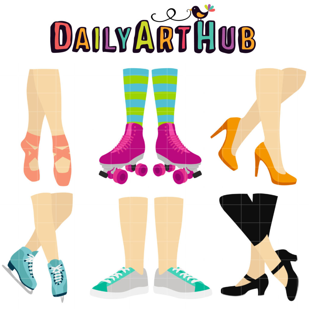 Women’s Feet Clip Art Set Daily Art Hub // Graphics, Alphabets & SVG