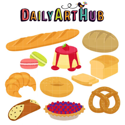 Breads and Pastries Clip Art Set