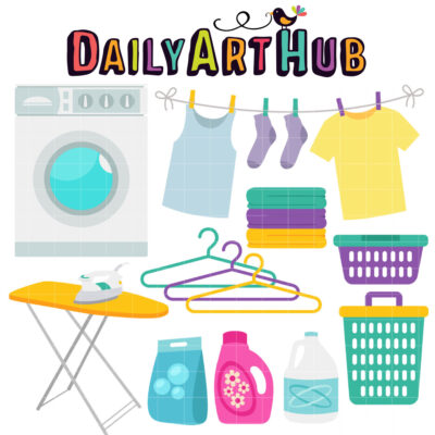 Laundry Room Clip Art Set