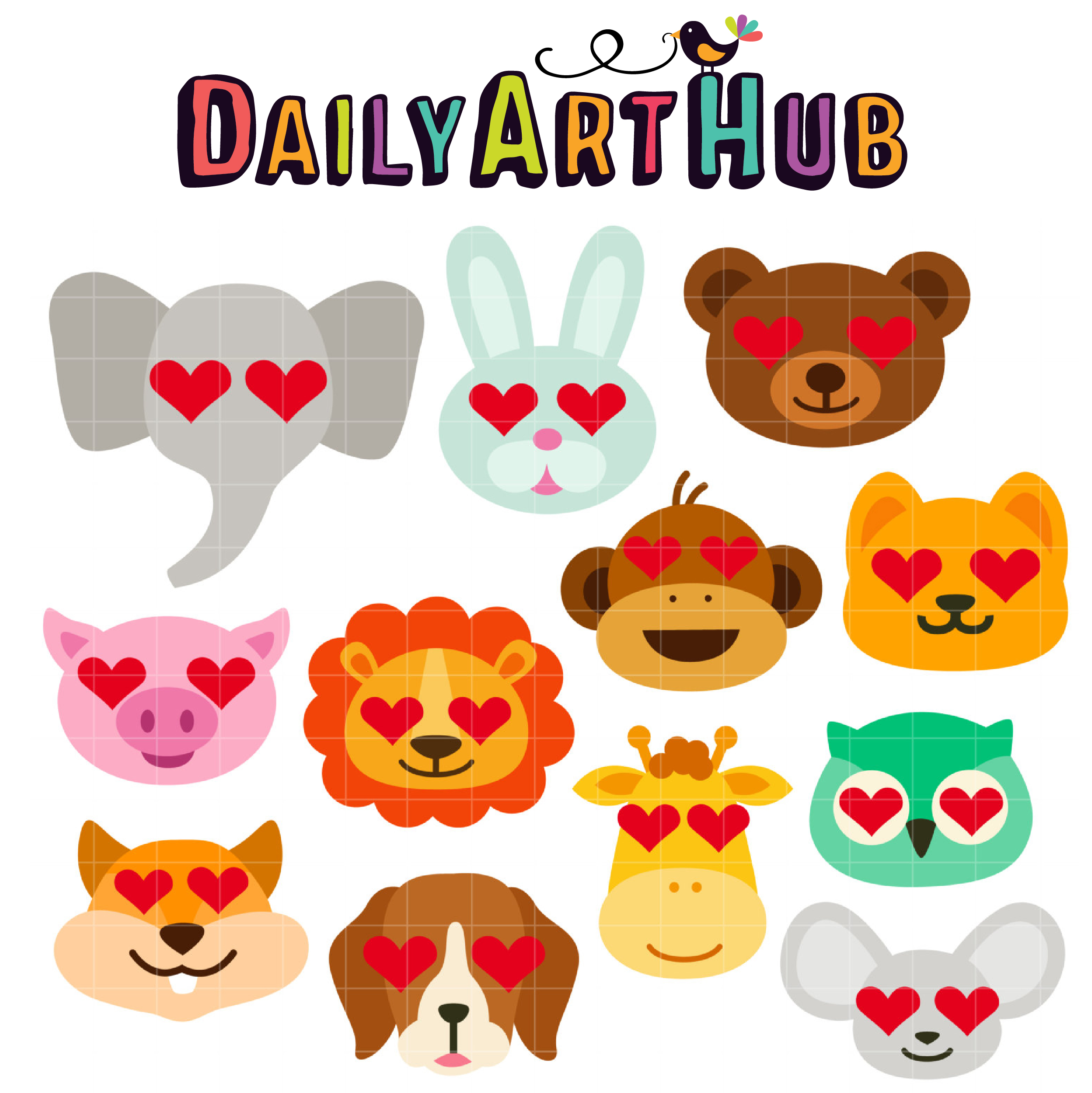Animals In Love Clip Art Set Daily Art Hub Free Clip Art Everyday