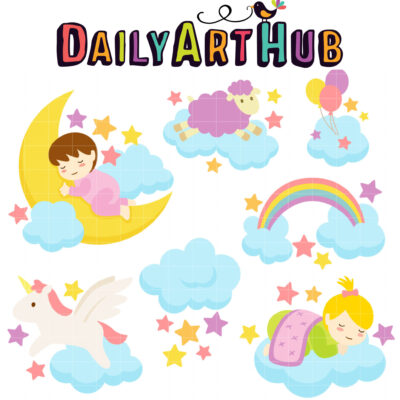 Baby Dreams Clip Art Set