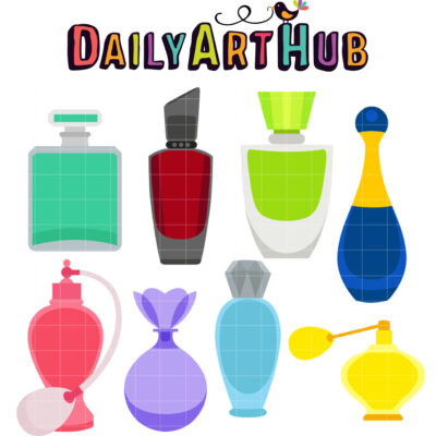 Fancy Perfumes Clip Art Set
