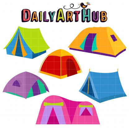 Camping Tents Clip Art Set – Daily Art Hub – Free Clip Art Everyday